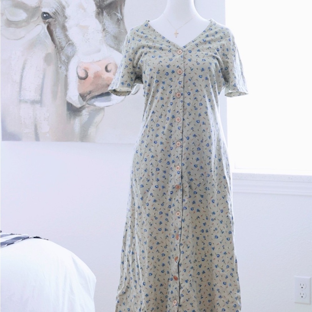 Cherokee Floral cottagecore dress vintage cotton